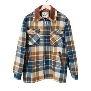 Woolrich Blue and Brown Plaid Jacket
